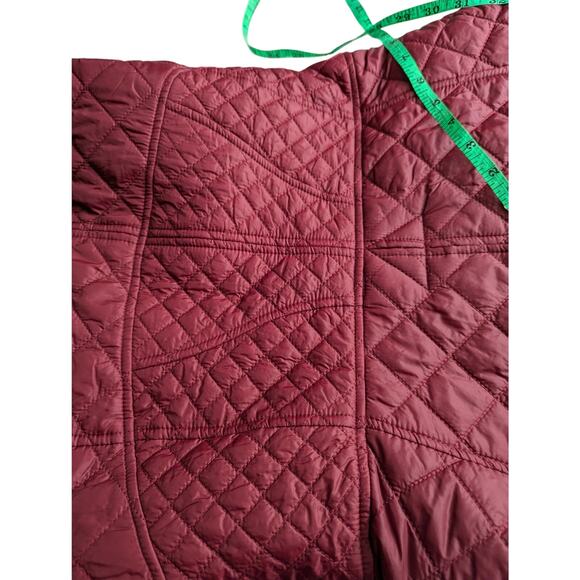 Vtge Cache Wmns M quilted jacket wine Y2K B38" W33" CB24"Sl 24.75" Hips 44" VGUC - Picture 11 of 14